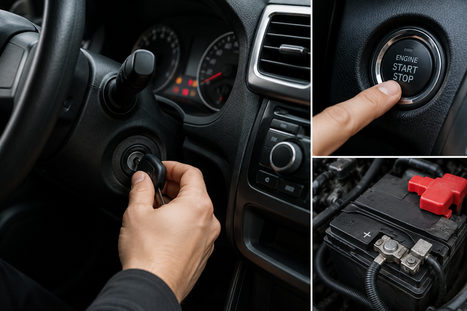 Car ignition clicking noise with battery terminals — car won't start single click vs rapid clicking diagnosis guide