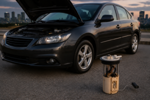 Car fuel pump and fuel tank showing bad fuel pump symptoms diagnostic — bad fuel pump symptoms 8 signs diagnosed by pattern demand logic and tank level correlation