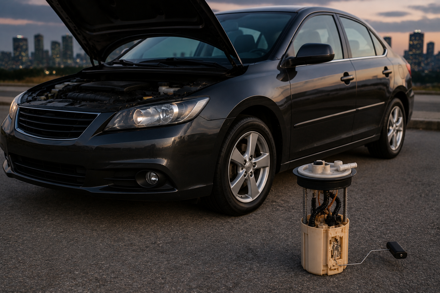 Car fuel pump and fuel tank showing bad fuel pump symptoms diagnostic — bad fuel pump symptoms 8 signs diagnosed by pattern demand logic and tank level correlation